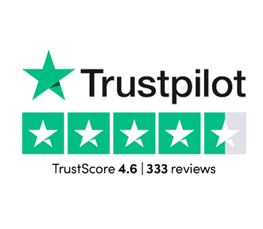 Trustpilot TrustScore 4.6 — 333 reviews